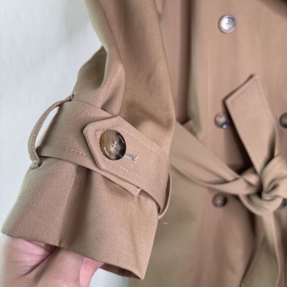 Sezane Scott Trench Coat Camel - Picture 3 of 9